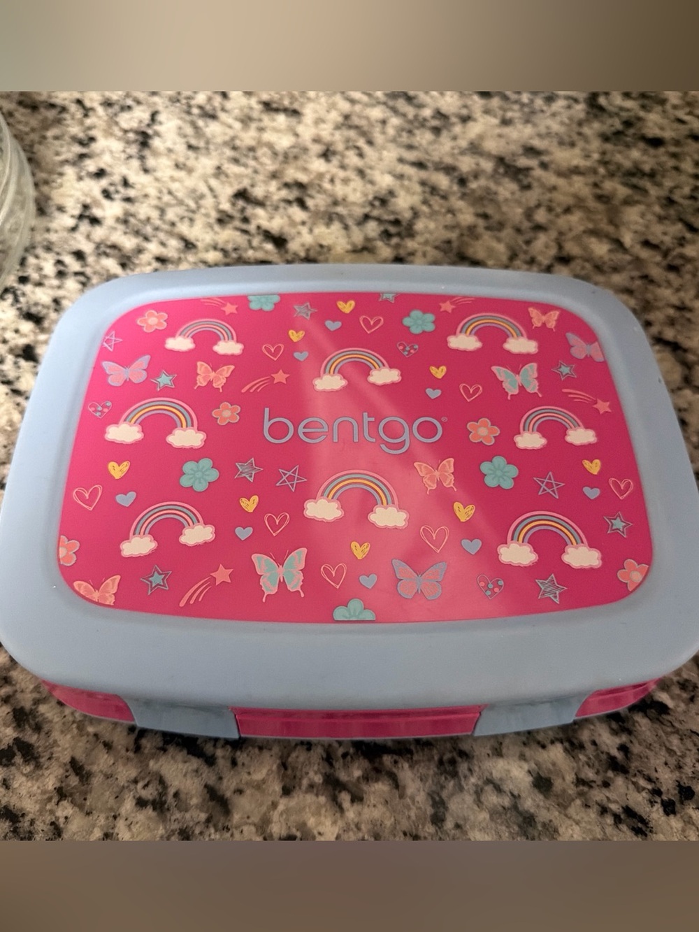 Bentgo Kids Pink Rainbow & Butterfly Lunch Box